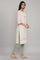 Ecru Straight kurta In Gathered Sleeves With Inner