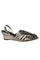 W Gunmetal Woven Design Pointed Toe Wedge