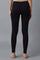 Black Solid Skinny Fit Tights With Elasticated Waist