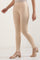 Beige Solid Skinny-fit Knit Tights with Elasticated Waist