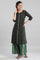 Black kurta in mutiple Prints