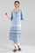 Blue Printed Round Neck kurta