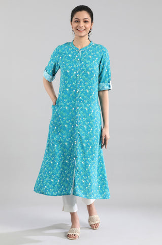 Blue Printed kurta