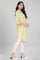 Misted Yellow kurta with Embroidery