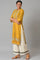 Yellow Embroidered and Printed Shirt kurta