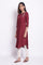 Burgundy Embroidered kurta