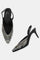 Black Pointed Toe Embroidered Stiletto-WMARIA