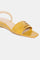 Mustard Textured Square Toe Wedge-Wcarter