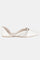 Ecru Square Toe Embroidered Flat-WMAURA