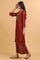 Red Solid kurta in Lustrous Modal Satin