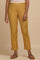 Mustard Solid Slim Pants