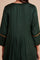 Dark Green Modal Satin Embroidered kurta