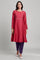 Dark Pink Silk Chanderi kurta