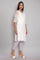 Ecru Brasso Fabric kurta In Round Neck