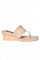 Aurelia PINK Embroidered Square Toe Wedge