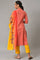 Aurelia Orange kurta-Trouser-Dupatta-