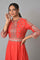 Tomato Red Festive Mughal Gown