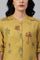 Mustard Rayon Printed Button Down kurta