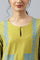 Green Placement Print Embellished kurta