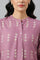 Purple Asymmetric Hemline kurta In Mandarin Collar