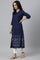 Indo Floral Print A-Line kurta With Pin Tucks