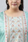 Green And Ecru Mock Layered Printed Plus Size kurta