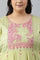 Green Floral Printed And Embellished Festive Plus Size kurta