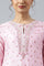 Cameo Pink Floral Printed And Embroidered kurta