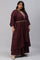 Plus Size Chocolate Brown Heavy Festive Gillet Kimono Jumpsuit