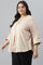 Biege Plus Size Western Top