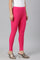 Dark Pink Solid Knitted Women Tights