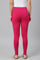 Berry Pink Solid Knitted Women Tights