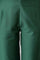 Dark Green Solid Women'S Slim Pants