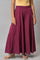 Purple Solid Women Culottes