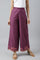 Orchid Purple Rayon Printed Parallel Pants