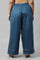 Persian Blue Straight Plus Size Parallel Pants