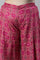 Plus Size Berry Pink Printed Flared Culottes