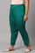 Dark Green Solid Light Festive Plus Size Slim Pants