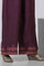 Purple Embellished Kurta And Parallel Pants Set