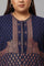 Plus Size Blue Printed A-Line Cowl kurta With Tights