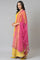 Yellow Embroidered kurta Wth Culottes And Pink Dupatta