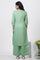 Pistachio Green Mukaish Kurta And Pants Set