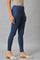 Blue Solid Skinny Fit Tights With Slip On Closure