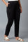 Black Ankle Length Jersy Pants