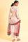 Light Pink Embroidered Kurta, Pants And Dupatta Set