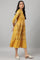 Mustard Yellow Kalidar Printed Dress