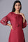 Deep Red Embroidered Dress