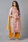 Light Pink Floral kurta with Sequin Work