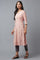 Salmon Pink A-Line kurta