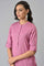 Pink Half Placket Shirt kurta